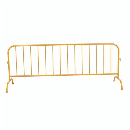 GLOBAL INDUSTRIAL Crowd Control Barrier, Yellow Powder Coated Steel, 102L x 40H 652835